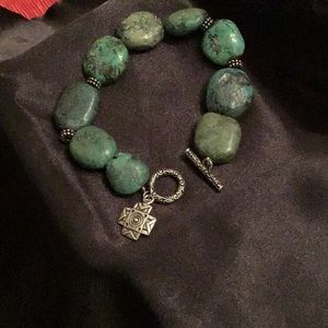 Turquoise and sterling silver bracelet